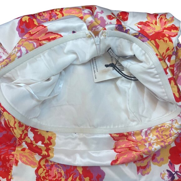 Runaway The Label Strapless Floral Satin Jade Mini Dress Acadia M US 6 UK 10 NWT - Picture 4 of 7